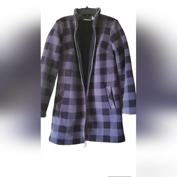 Denim & Co. Women Plaid Print Sherpa Lined Fleece Coat NWT - Picture 6 of 10